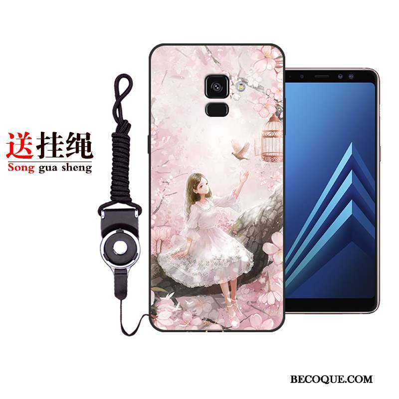 Samsung Galaxy A8 Coque Incassable Tout Compris Téléphone Portable Étui Violet Peinture