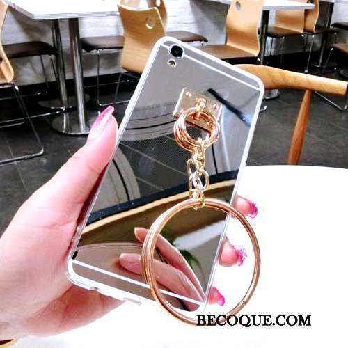 Samsung Galaxy A8 Coque Or Rose Étui Support Luxe Protection Miroir