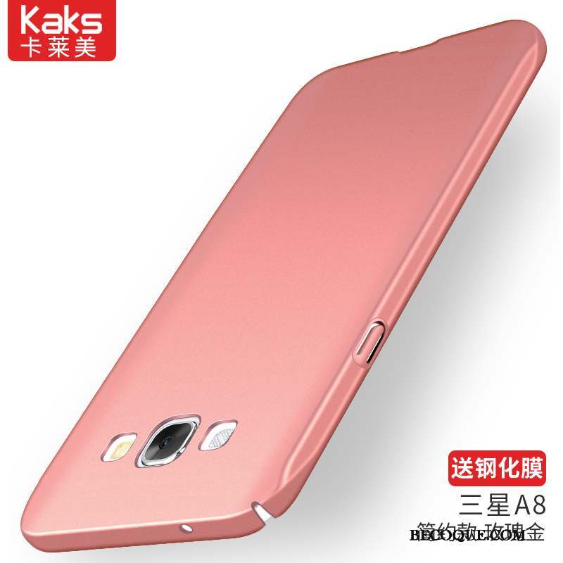 Samsung Galaxy A8 Coque Protection Étui Tendance Silicone Or Rose Délavé En Daim