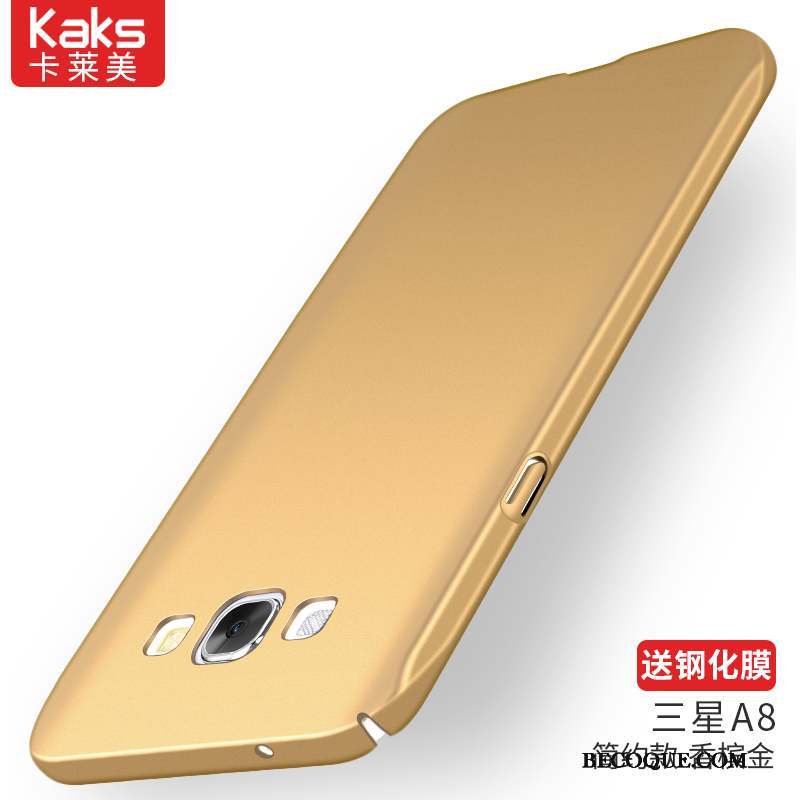 Samsung Galaxy A8 Coque Protection Étui Tendance Silicone Or Rose Délavé En Daim