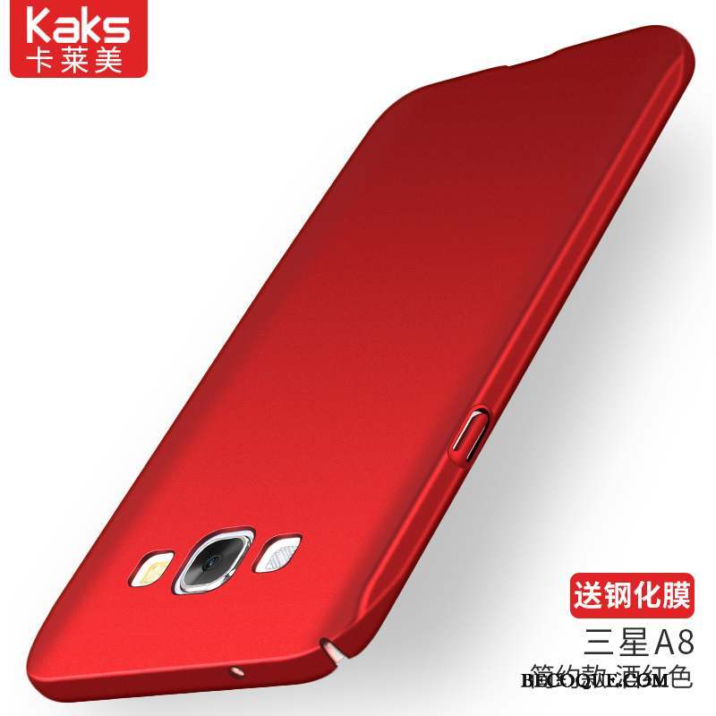 Samsung Galaxy A8 Coque Protection Étui Tendance Silicone Or Rose Délavé En Daim