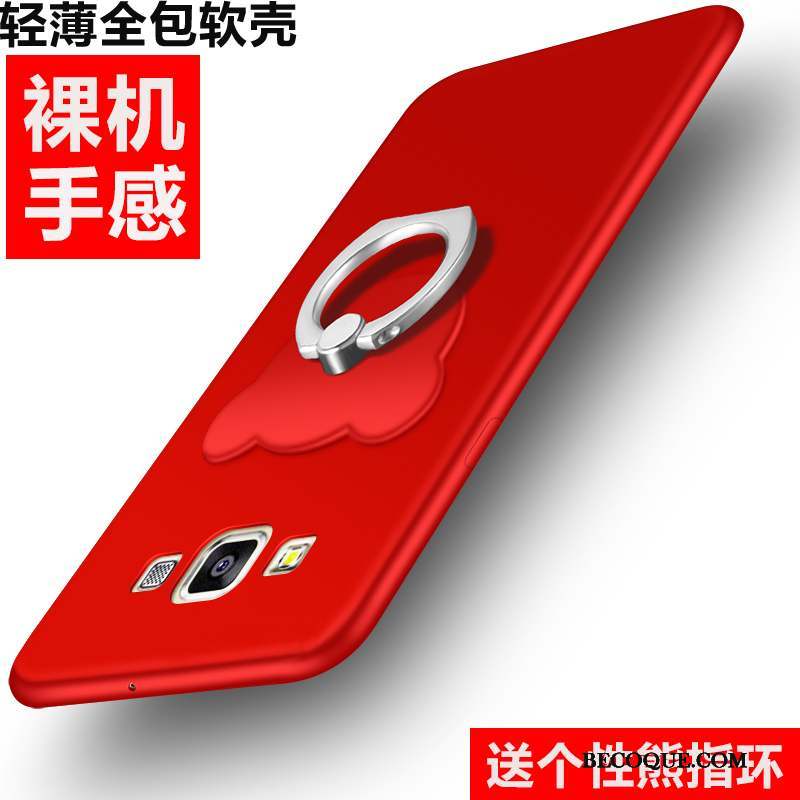 Samsung Galaxy A8 Coque Rouge Protection Silicone Incassable Étui Téléphone Portable