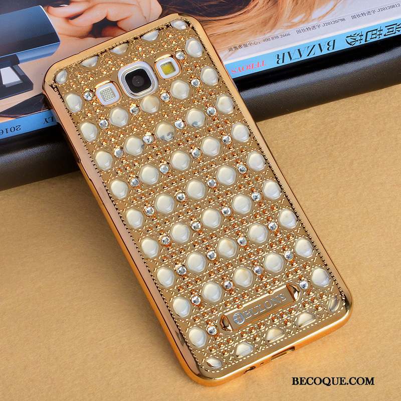 Samsung Galaxy A8 Coque Strass Support Fluide Doux Silicone Étui Ornements Suspendus