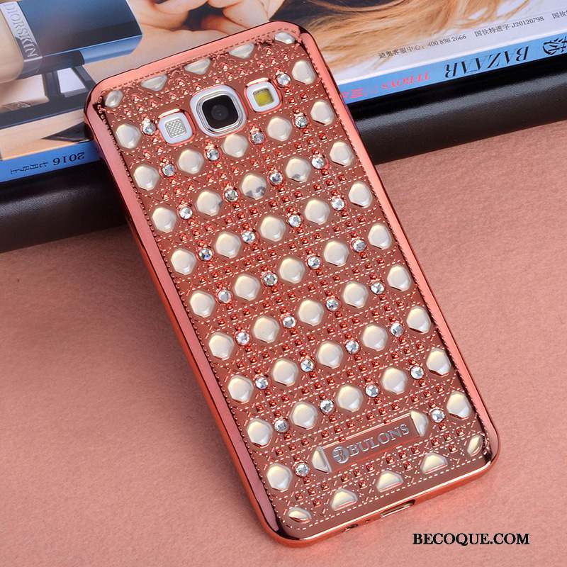 Samsung Galaxy A8 Coque Strass Support Fluide Doux Silicone Étui Ornements Suspendus