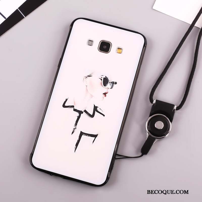 Samsung Galaxy A8 Coque Tout Compris Incassable Fluide Doux Silicone Étui Blanc