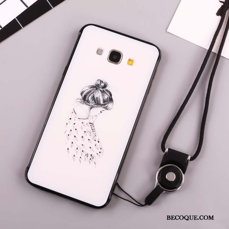 Samsung Galaxy A8 Coque Tout Compris Incassable Fluide Doux Silicone Étui Blanc