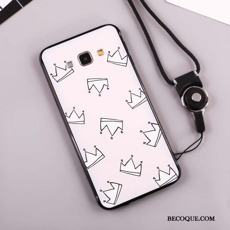 Samsung Galaxy A8 Coque Tout Compris Incassable Fluide Doux Silicone Étui Blanc