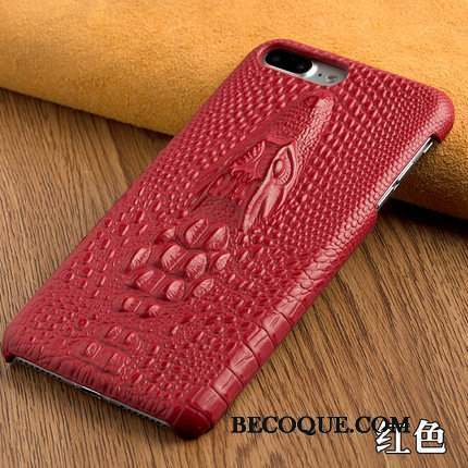 Samsung Galaxy A8+ Coque Vin Rouge Cuir Véritable Luxe Vintage Dragon Business