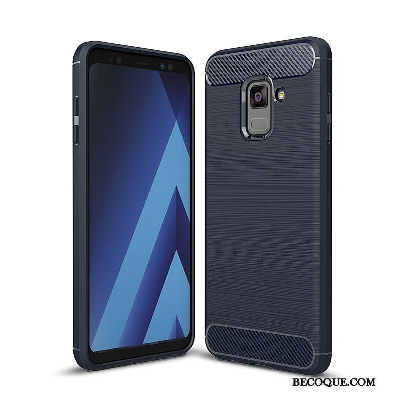 Samsung Galaxy A8+ Fluide Doux Incassable Coque Fibre De Téléphone Étui