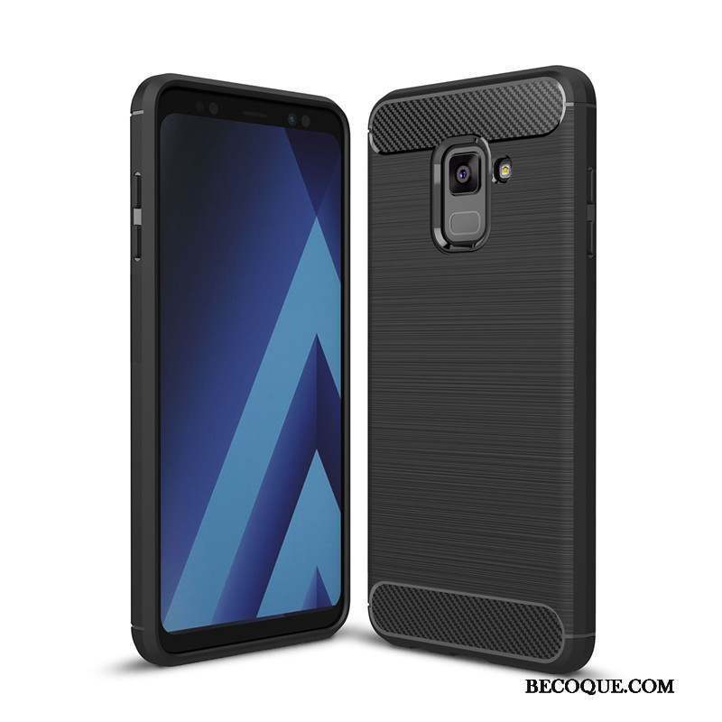 Samsung Galaxy A8+ Fluide Doux Incassable Coque Fibre De Téléphone Étui