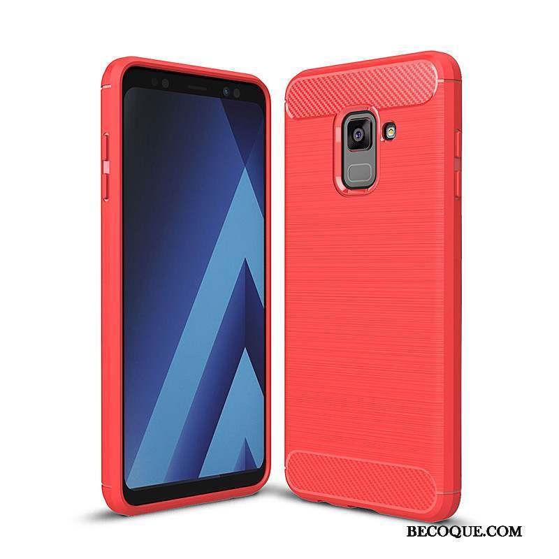 Samsung Galaxy A8+ Fluide Doux Incassable Coque Fibre De Téléphone Étui