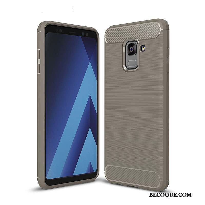 Samsung Galaxy A8+ Fluide Doux Incassable Coque Fibre De Téléphone Étui