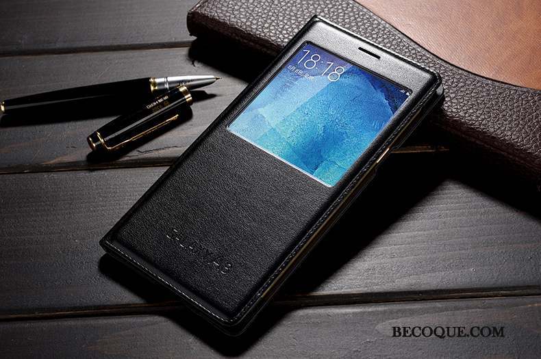 Samsung Galaxy A8 Incassable Clamshell Étui En Cuir Coque Or De Téléphone