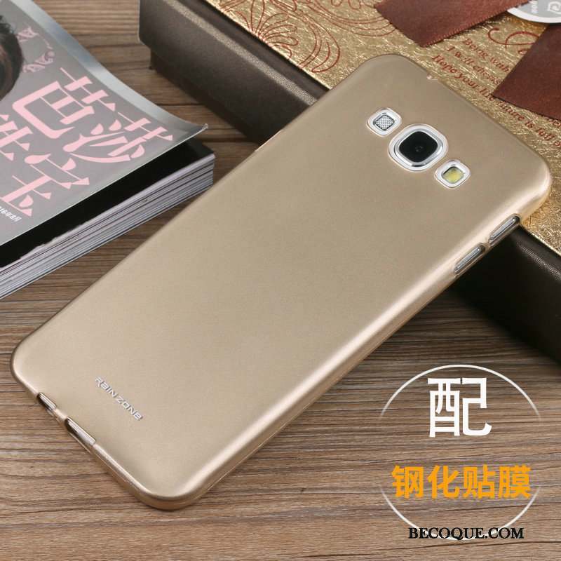 Samsung Galaxy A8 Incassable Coque De Téléphone Délavé En Daim Silicone Or Rose Protection