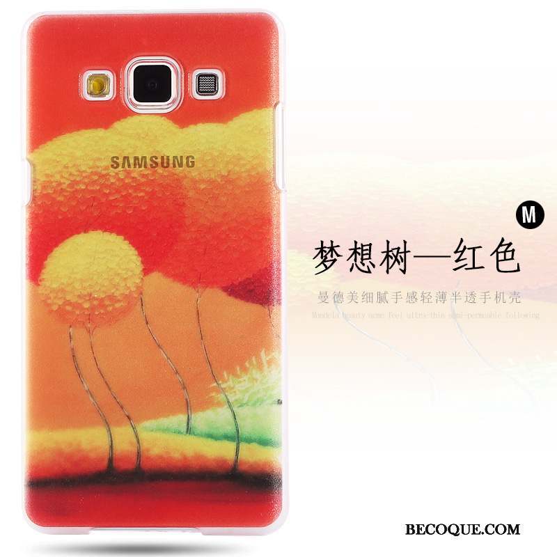 Samsung Galaxy A8 Peinture Difficile Rouge Étui Coque De Téléphone Protection