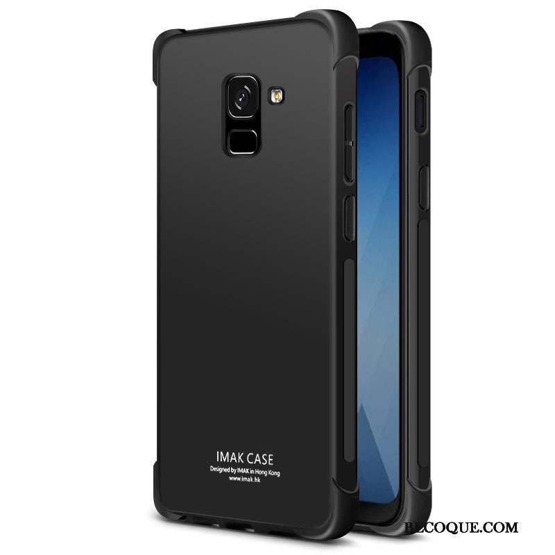 Samsung Galaxy A8+ Protection Fluide Doux Coque De Téléphone Délavé En Daim Silicone Incassable