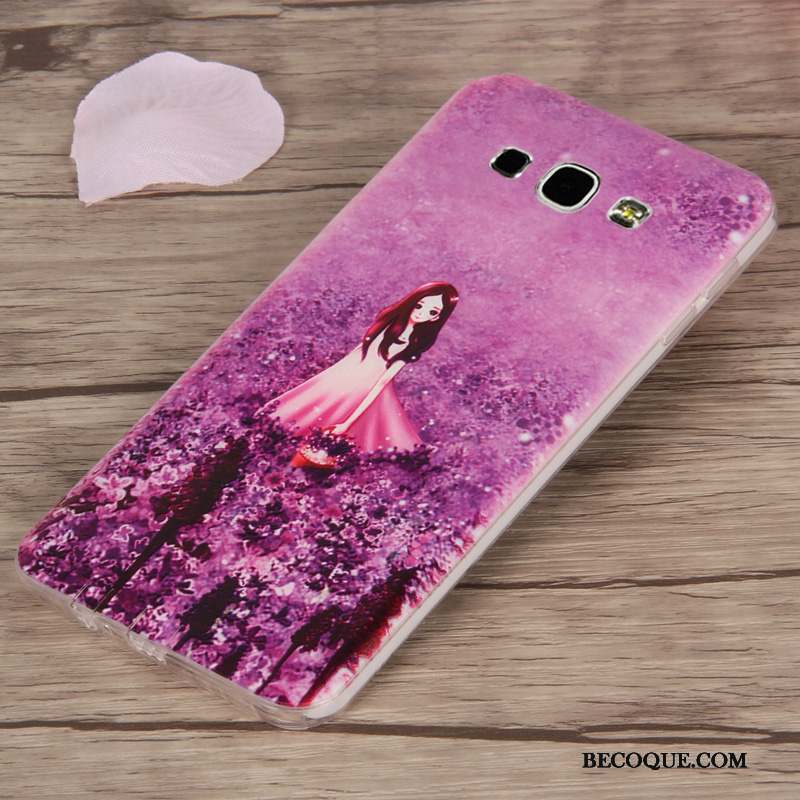 Samsung Galaxy A8 Protection Tendance Violet Incassable Téléphone Portable Coque