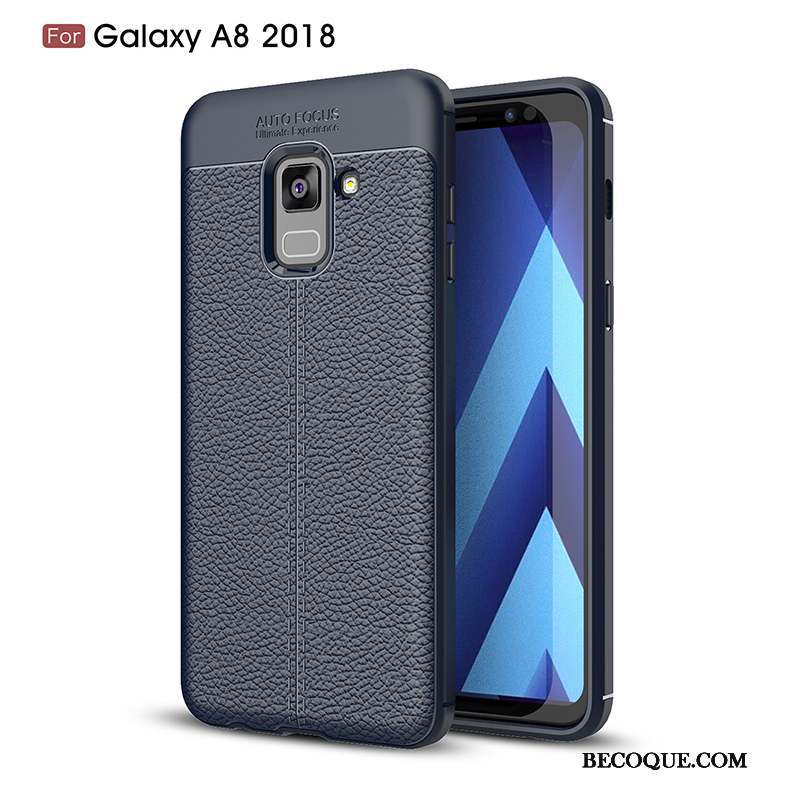 Samsung Galaxy A8+ Tout Compris Coque De Téléphone Incassable Protection Simple Gris