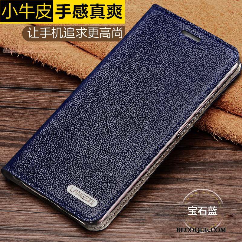 Samsung Galaxy A8 Téléphone Portable Simple Coque De Téléphone Petit Cuir Véritable Étui