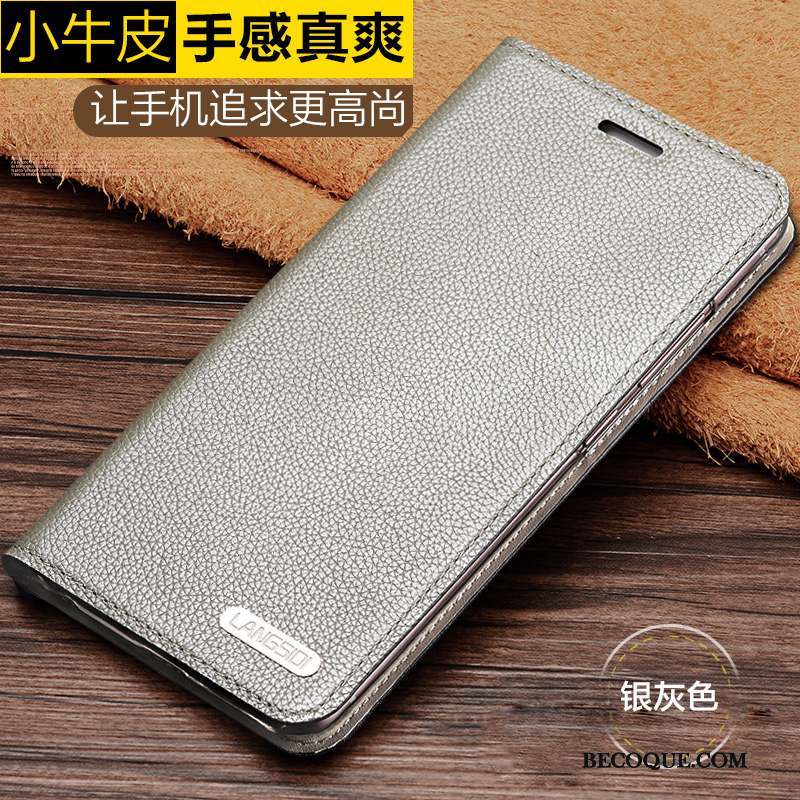 Samsung Galaxy A8 Téléphone Portable Simple Coque De Téléphone Petit Cuir Véritable Étui