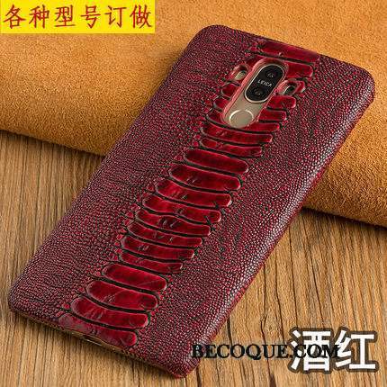 Samsung Galaxy A8+ Étui Business Coque Cuir Véritable Vintage Luxe