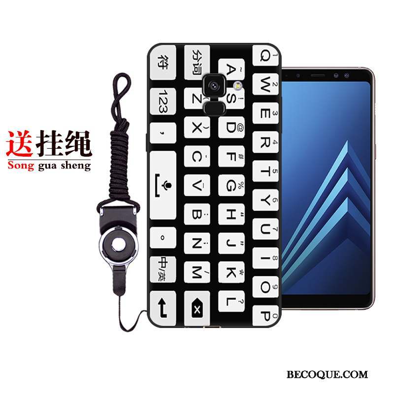 Samsung Galaxy A8+ Étui Personnalité Silicone Blanc Protection Coque De Téléphone
