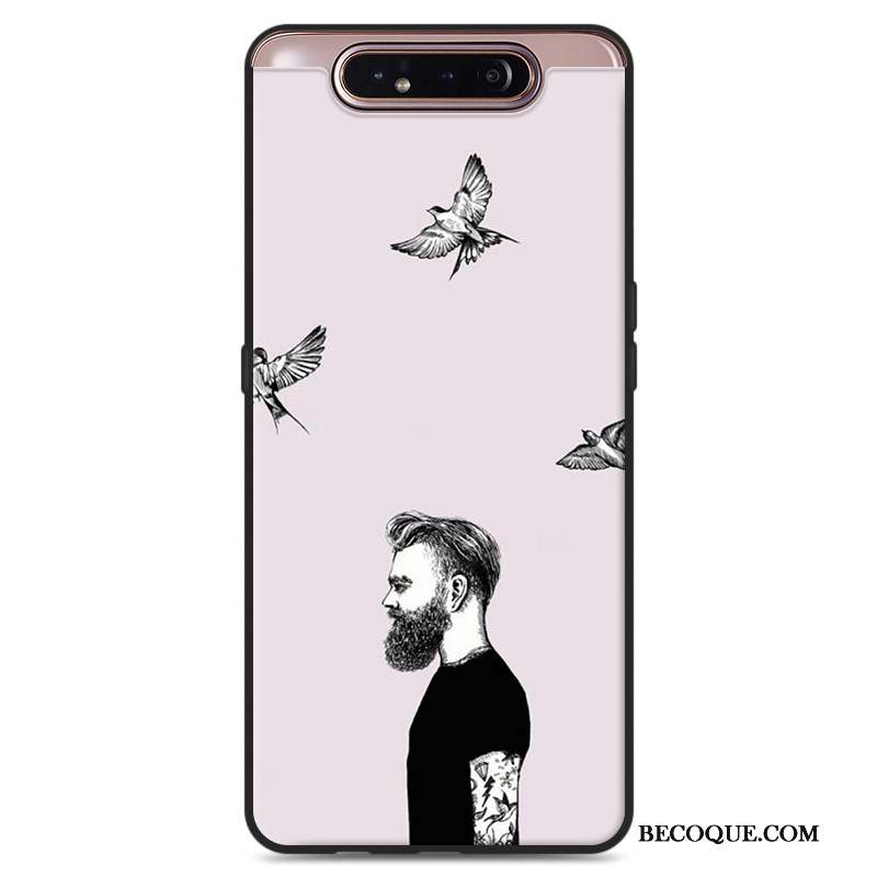 Samsung Galaxy A80 Coque De Téléphone Étui Fluide Doux Amoureux Personnalité Silicone