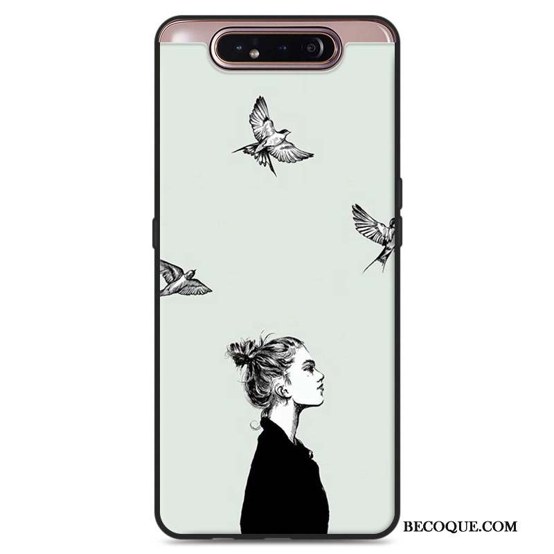 Samsung Galaxy A80 Coque De Téléphone Étui Fluide Doux Amoureux Personnalité Silicone