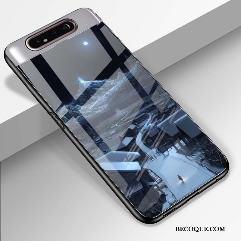 Samsung Galaxy A80 Coque Étui Incassable Protection Verre Dessin Animé Silicone