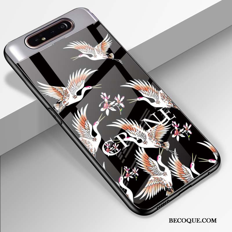 Samsung Galaxy A80 Coque Étui Incassable Protection Verre Dessin Animé Silicone