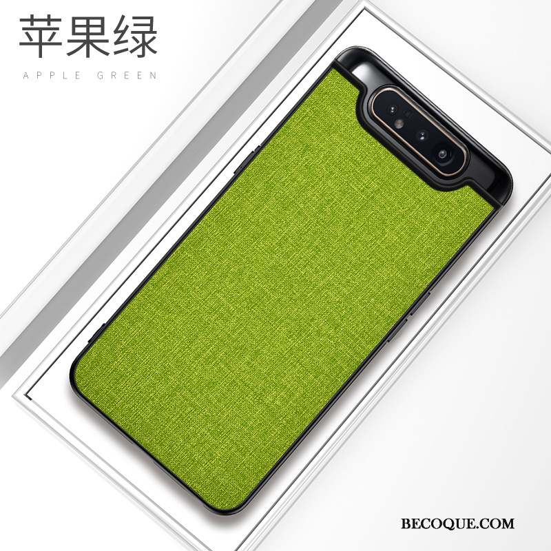 Samsung Galaxy A80 Difficile Tout Compris Fluide Doux Étui Coque Vert