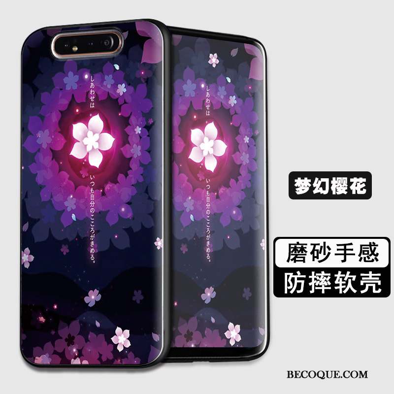 Samsung Galaxy A80 Noir Silicone Tendance Tout Compris Coque De Téléphone