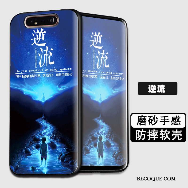 Samsung Galaxy A80 Noir Silicone Tendance Tout Compris Coque De Téléphone