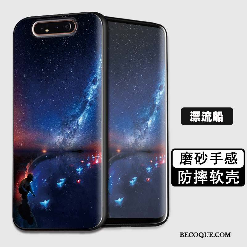 Samsung Galaxy A80 Noir Silicone Tendance Tout Compris Coque De Téléphone