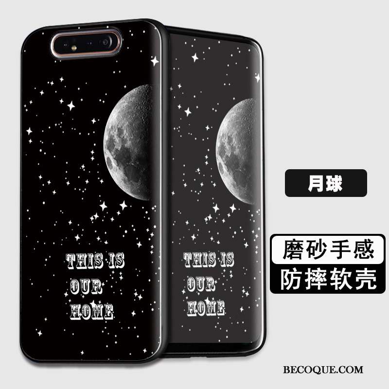 Samsung Galaxy A80 Noir Silicone Tendance Tout Compris Coque De Téléphone