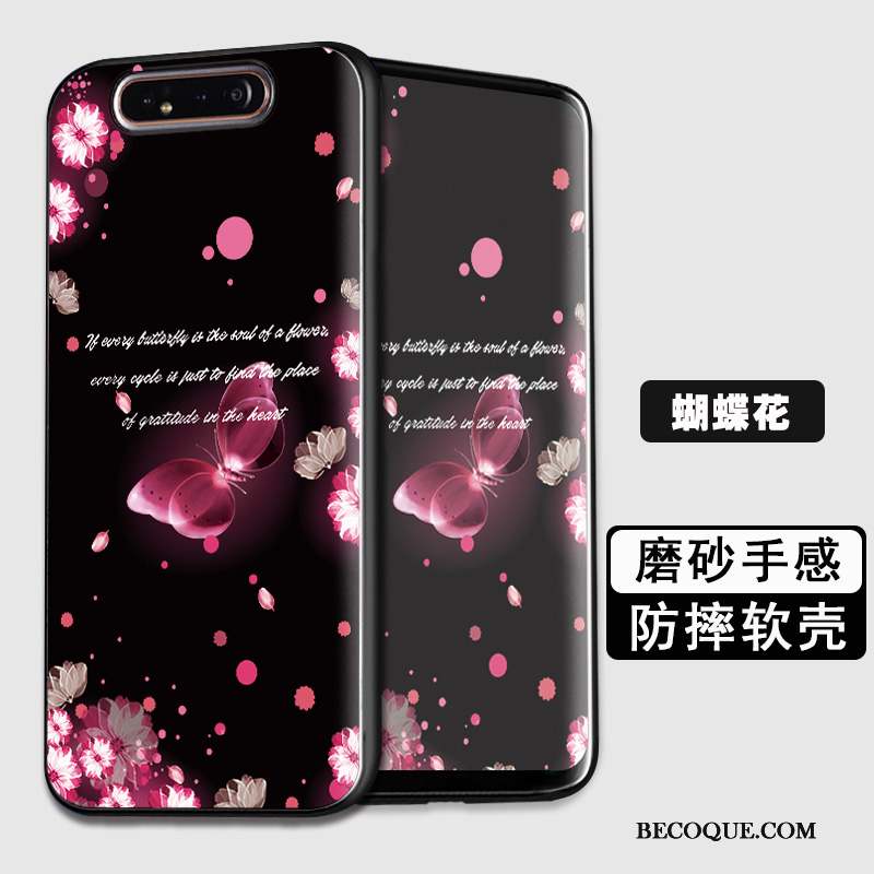 Samsung Galaxy A80 Noir Silicone Tendance Tout Compris Coque De Téléphone