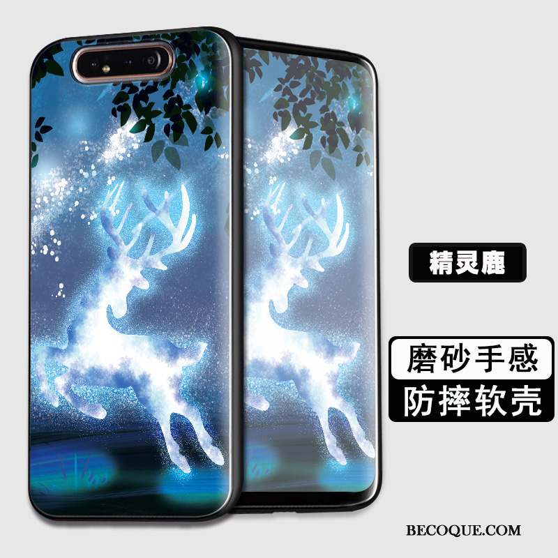 Samsung Galaxy A80 Noir Silicone Tendance Tout Compris Coque De Téléphone