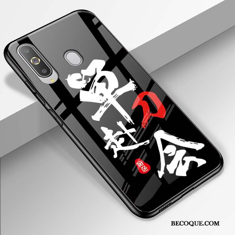 Samsung Galaxy A8s Art Fluide Doux Noir Coque De Téléphone Protection Étui