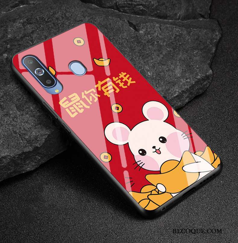 Samsung Galaxy A8s Coque De Fête Tout Compris Étui Nouveau Rat Rouge