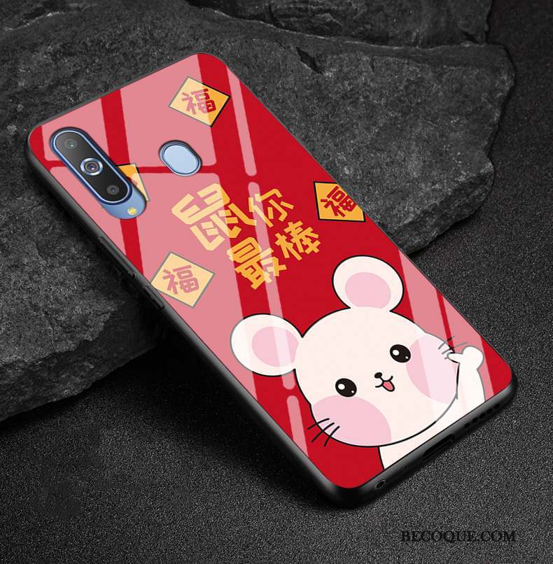 Samsung Galaxy A8s Coque De Fête Tout Compris Étui Nouveau Rat Rouge
