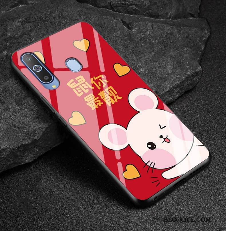 Samsung Galaxy A8s Coque De Fête Tout Compris Étui Nouveau Rat Rouge