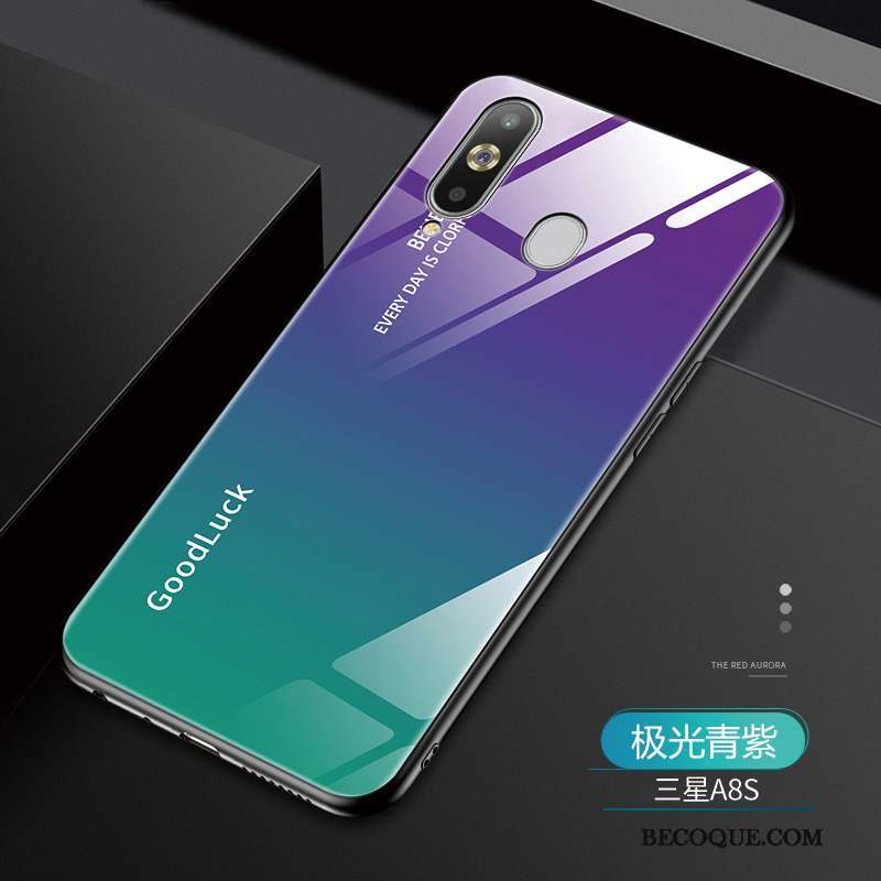 Samsung Galaxy A8s Coque De Téléphone Incassable Violet Tout Compris Fluide Doux Dégradé