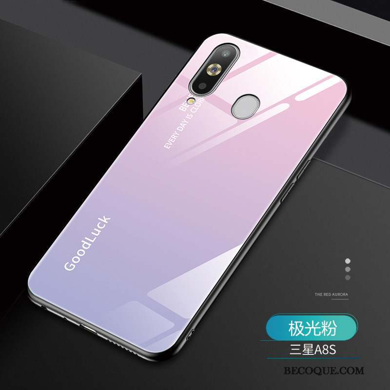 Samsung Galaxy A8s Coque De Téléphone Incassable Violet Tout Compris Fluide Doux Dégradé