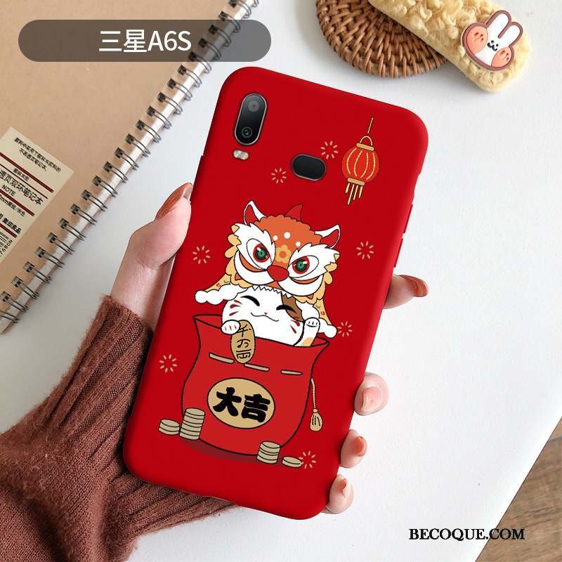 Samsung Galaxy A8s Coque Protection Rouge Nouveau Créatif Amoureux Étui