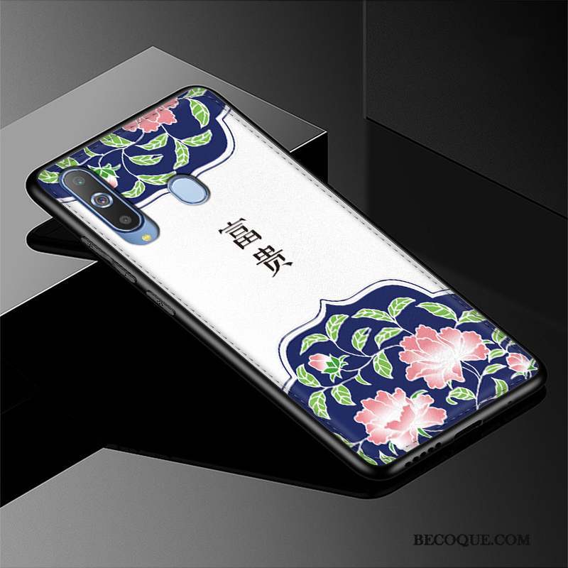 Samsung Galaxy A8s Coque Protection Silicone Dessin Animé Fluide Doux Vert Créatif