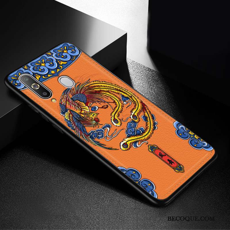 Samsung Galaxy A8s Coque Très Mince Nouveau Silicone Cuir Tendance Modèle Fleurie