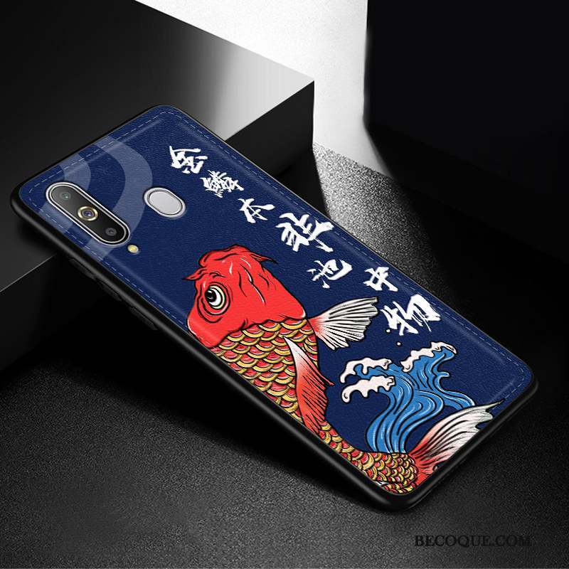 Samsung Galaxy A8s Coque Très Mince Nouveau Silicone Cuir Tendance Modèle Fleurie