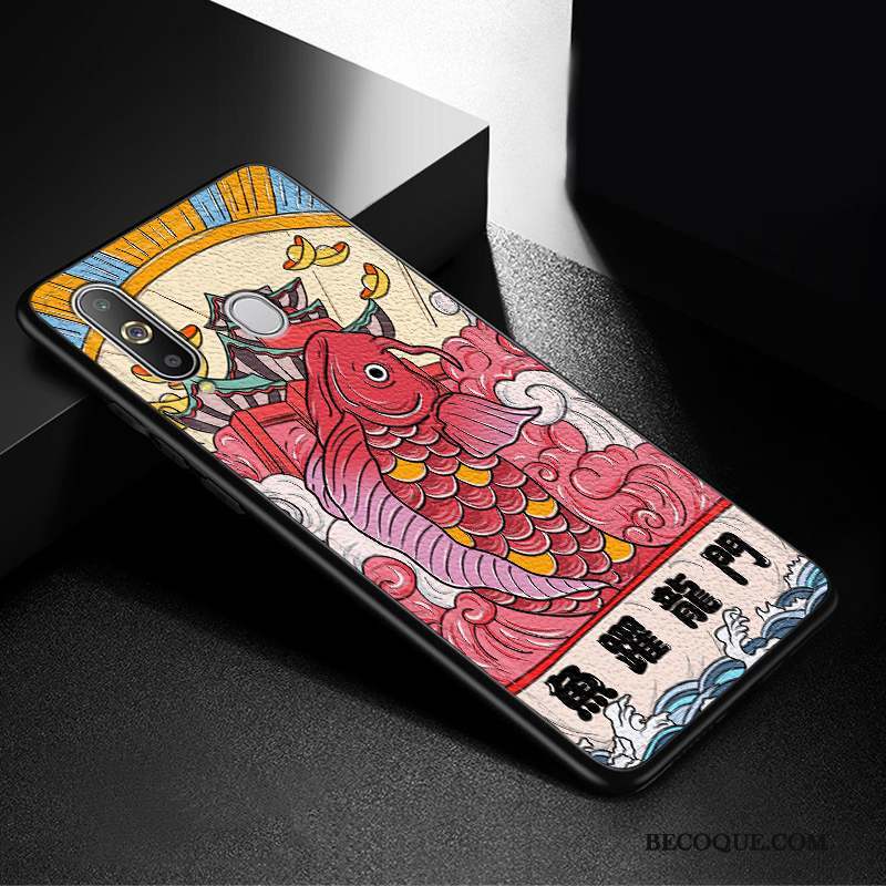 Samsung Galaxy A8s Coque Très Mince Nouveau Silicone Cuir Tendance Modèle Fleurie