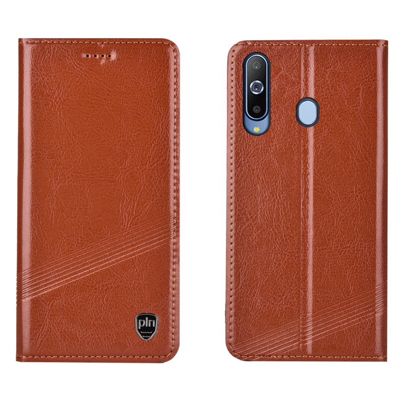 Samsung Galaxy A8s Coque Étui Étui En Cuir Rouge Téléphone Portable Tout Compris Cuir Véritable