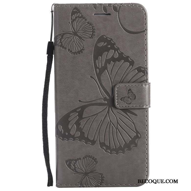 Samsung Galaxy A8s Or Rose Fleurs De Papillons Incassable Étui En Cuir Clamshell Coque De Téléphone